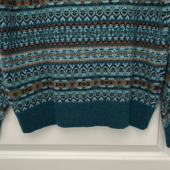 J. Crew Wool Fair Isle Sweater, Men’s size M - Picture 7 of 9